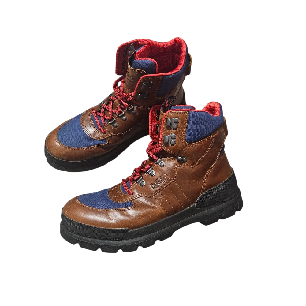 Polo Ralph Lauren Brown and Navy Men's Boots